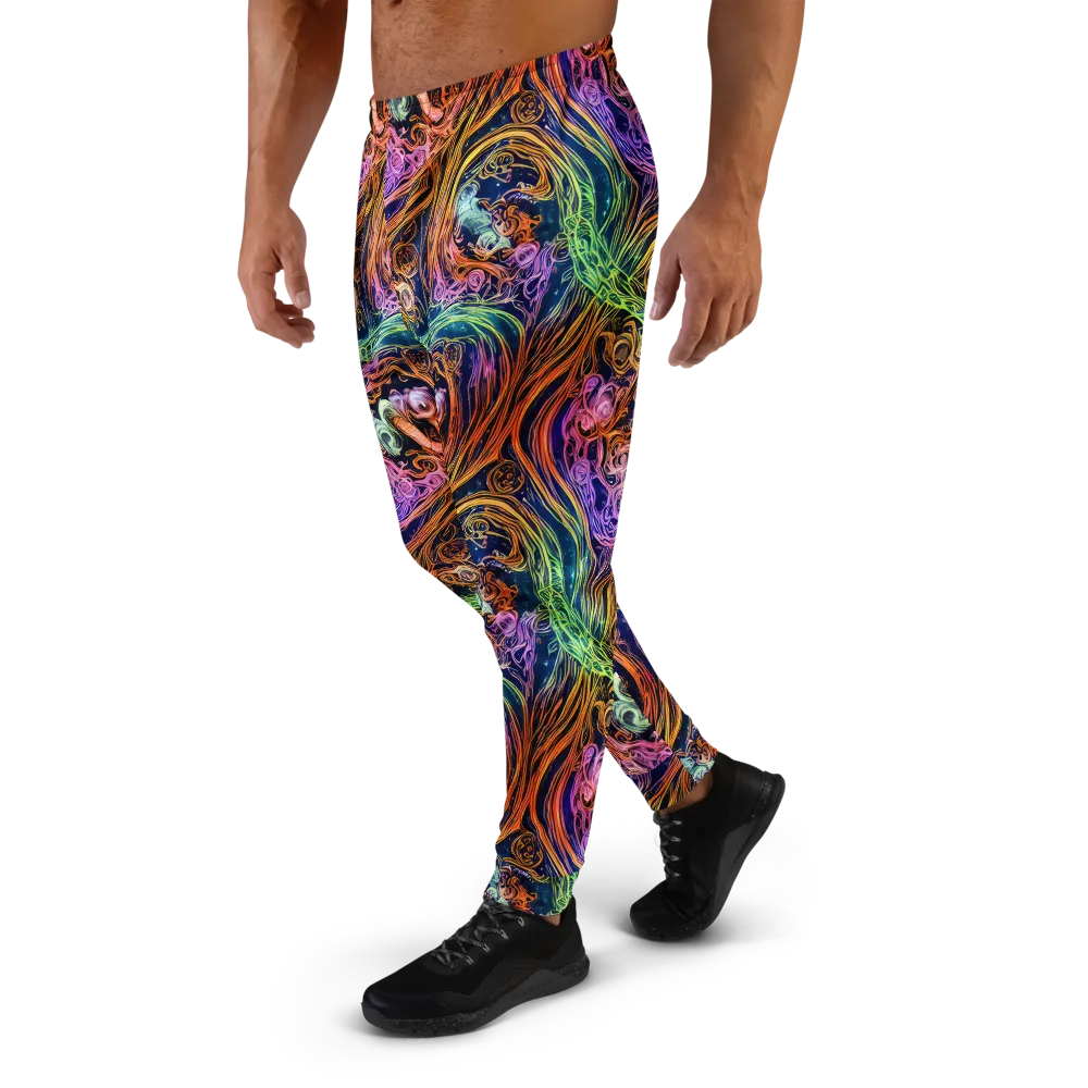 Nightfire Swirl on Men's Joggers — Left