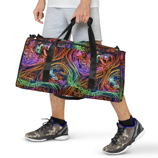 Nightfire Swirl on a Duffle Bag