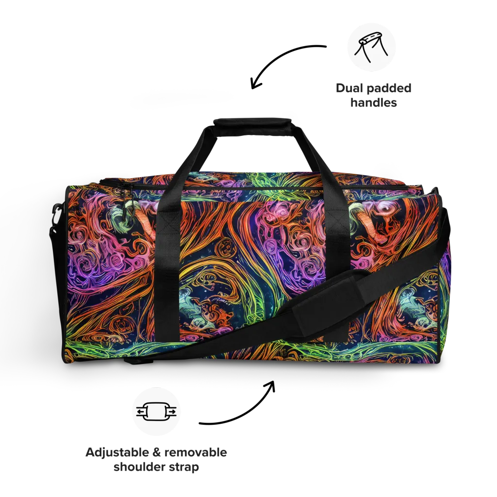 Nightfire Swirl on Duffle Bag — Front