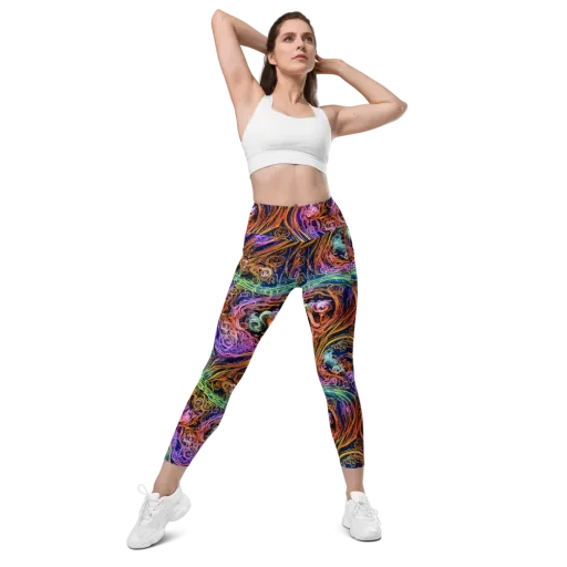 Nightfire Swirl on a Leggings with Pockets