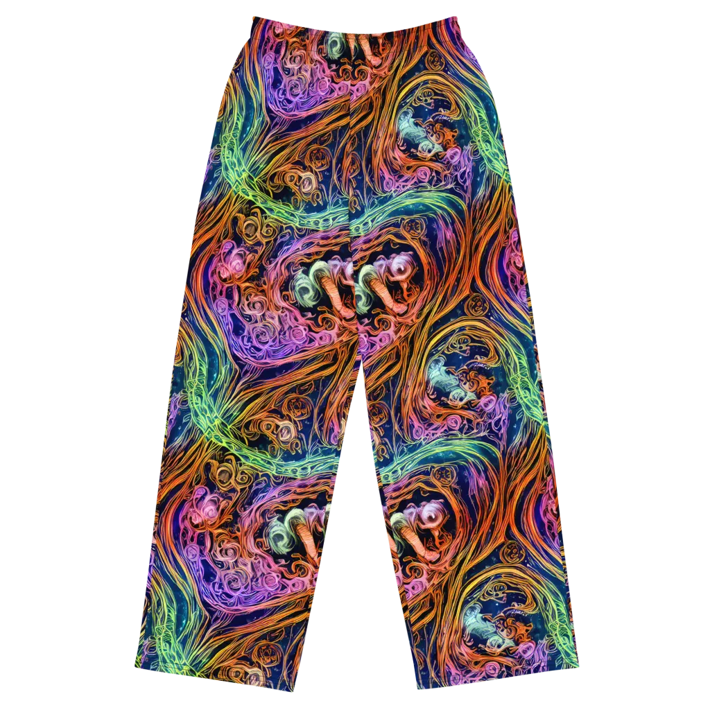 Nightfire Swirl on Wide-Leg Pants — Front