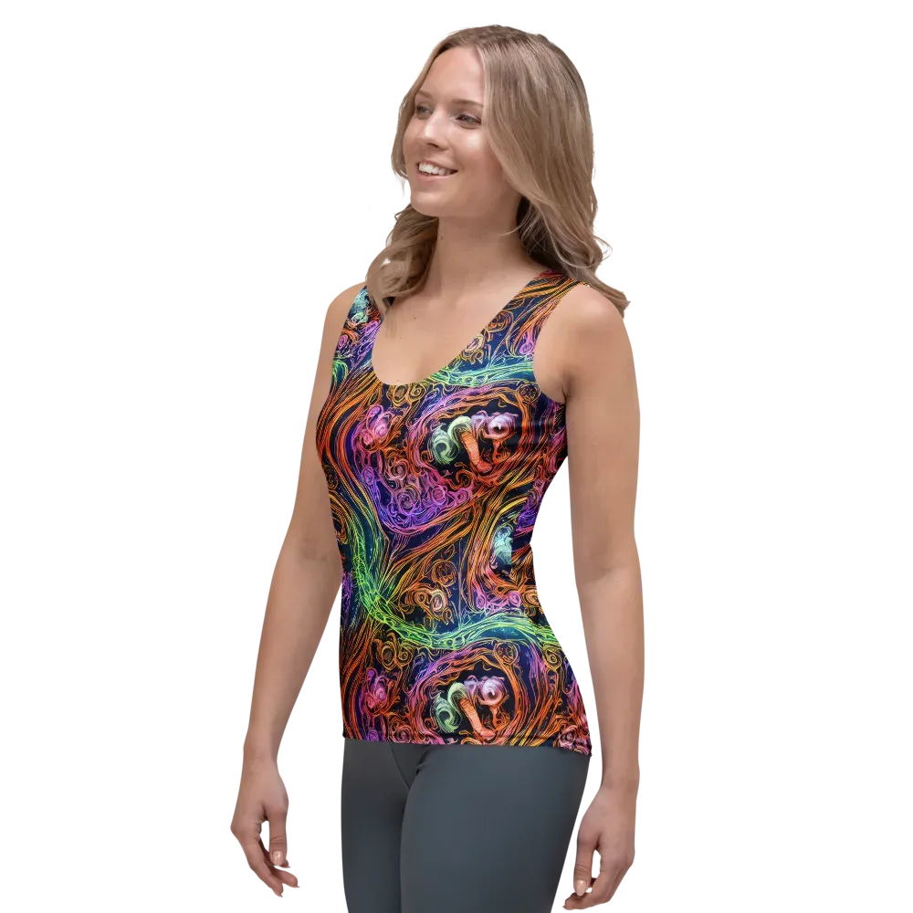 Nightfire Swirl on Women's Tank Top — Left Front