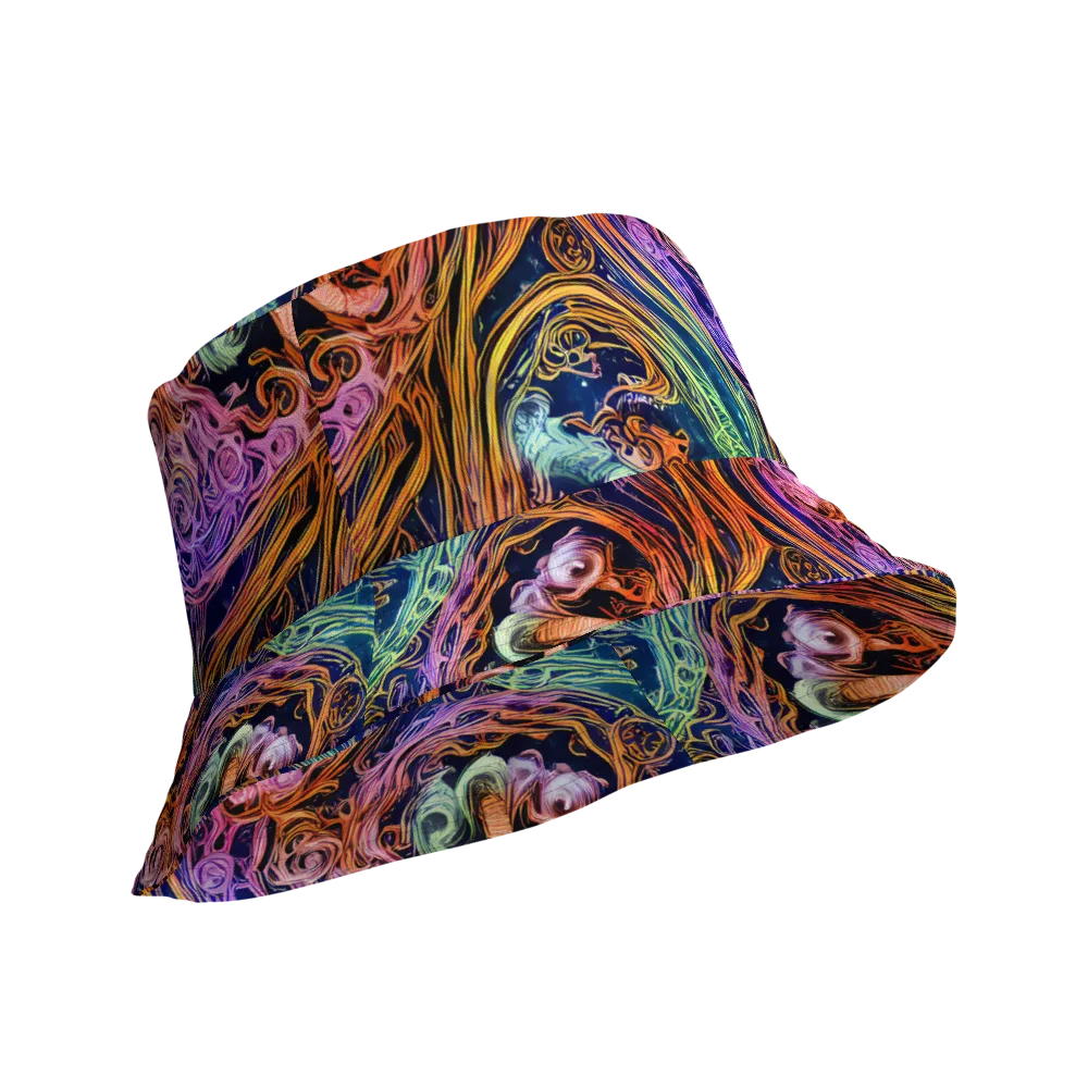 Nightfire Swirl on Reversible Bucket Hat — Product details Outside