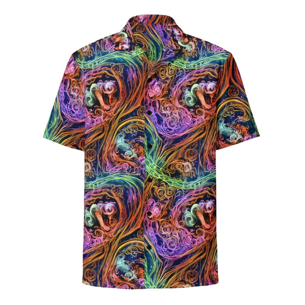 Nightfire Swirl on Button Shirt — Front