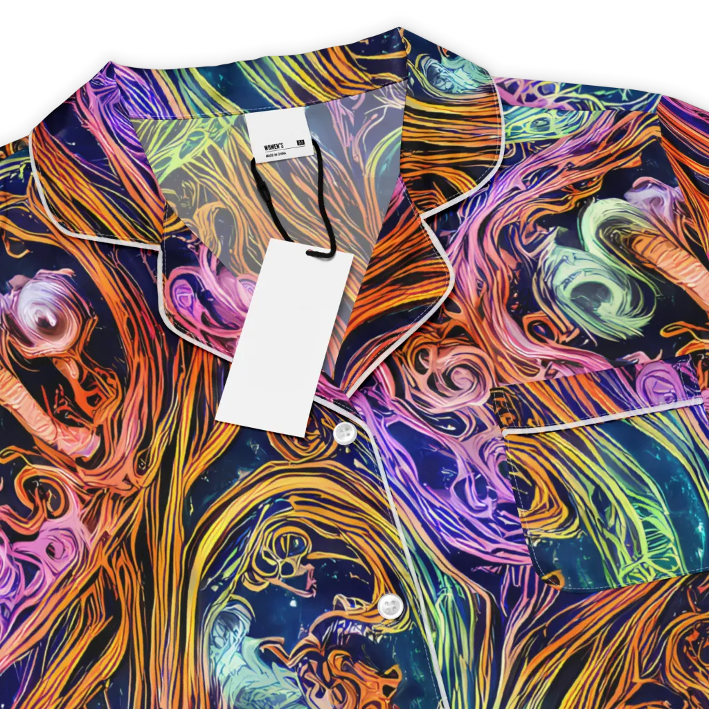 Nightfire Swirl on Women's Short Sleeve Pajama Top — Product details