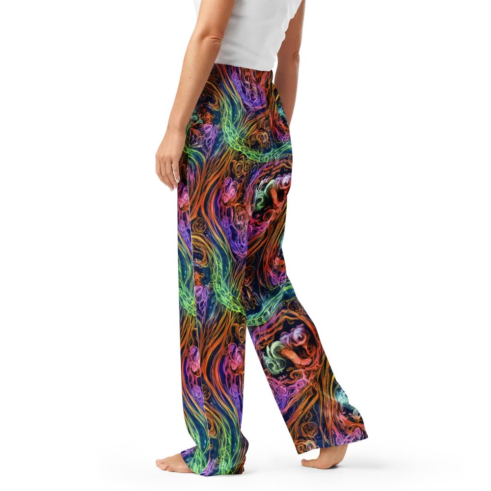 Nightfire Swirl on Women's Pajama Pants — Left