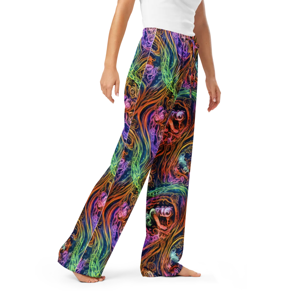 Nightfire Swirl on Women's Pajama Pants — Right Front