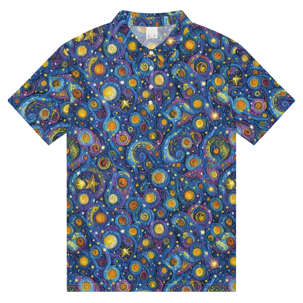 Starry Orbit on Men's Slim Fit Polo Shirt — Front