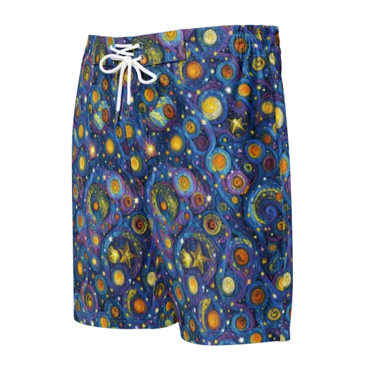 Starry Orbit on a Men's Board Shorts