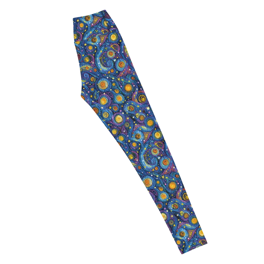 Starry Orbit on Yoga Leggings — Right