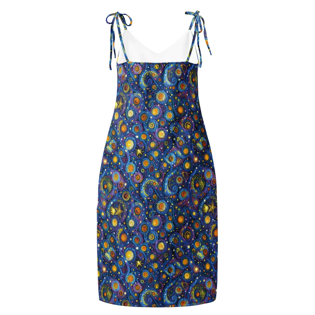 Starry Orbit on Slip Dress — Back