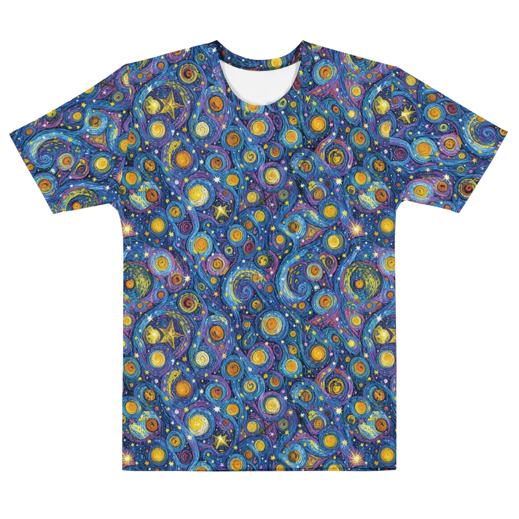 Starry Orbit on Men's Cotton Crew Neck T-Shirt — Front