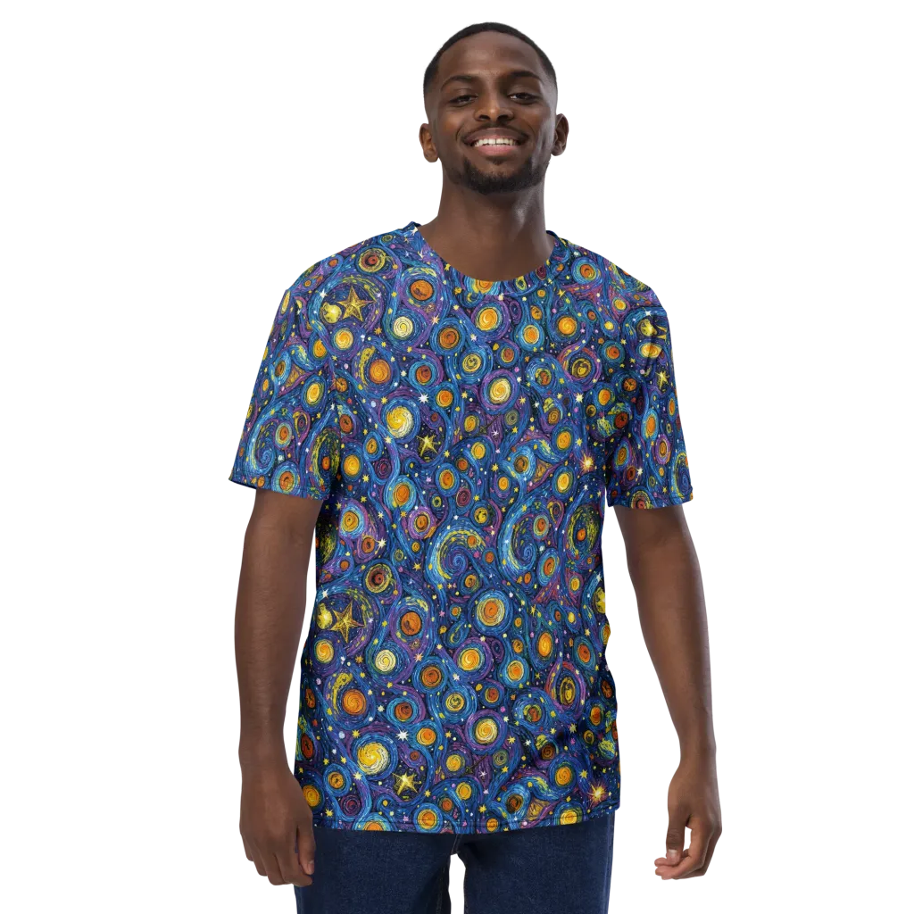 Starry Orbit on Men's Crew Neck T-Shirt — Front