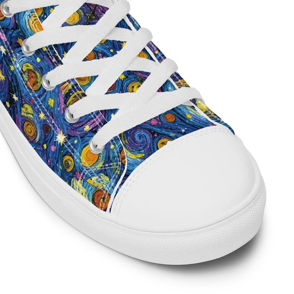 Starry Orbit on Women's High Top Canvas Shoes — Product details