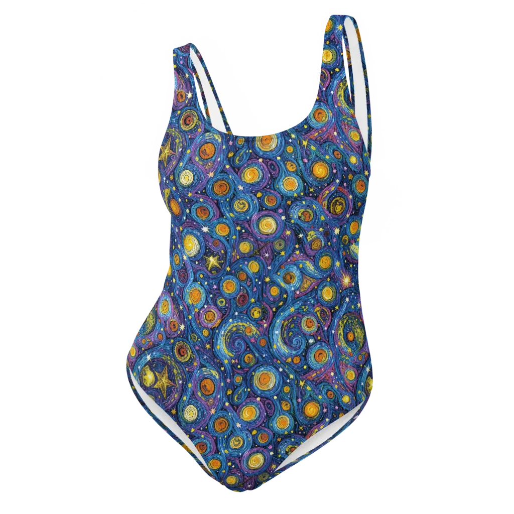 Starry Orbit on One-Piece Swimsuit — Front