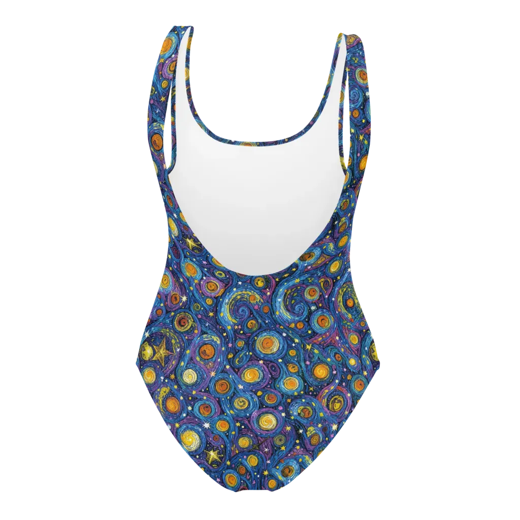 Starry Orbit on One-Piece Swimsuit — Back