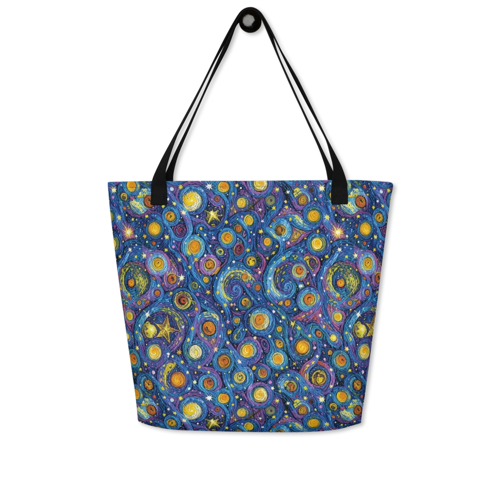 Starry Orbit on Large Tote Bag W/ Pocket — Front