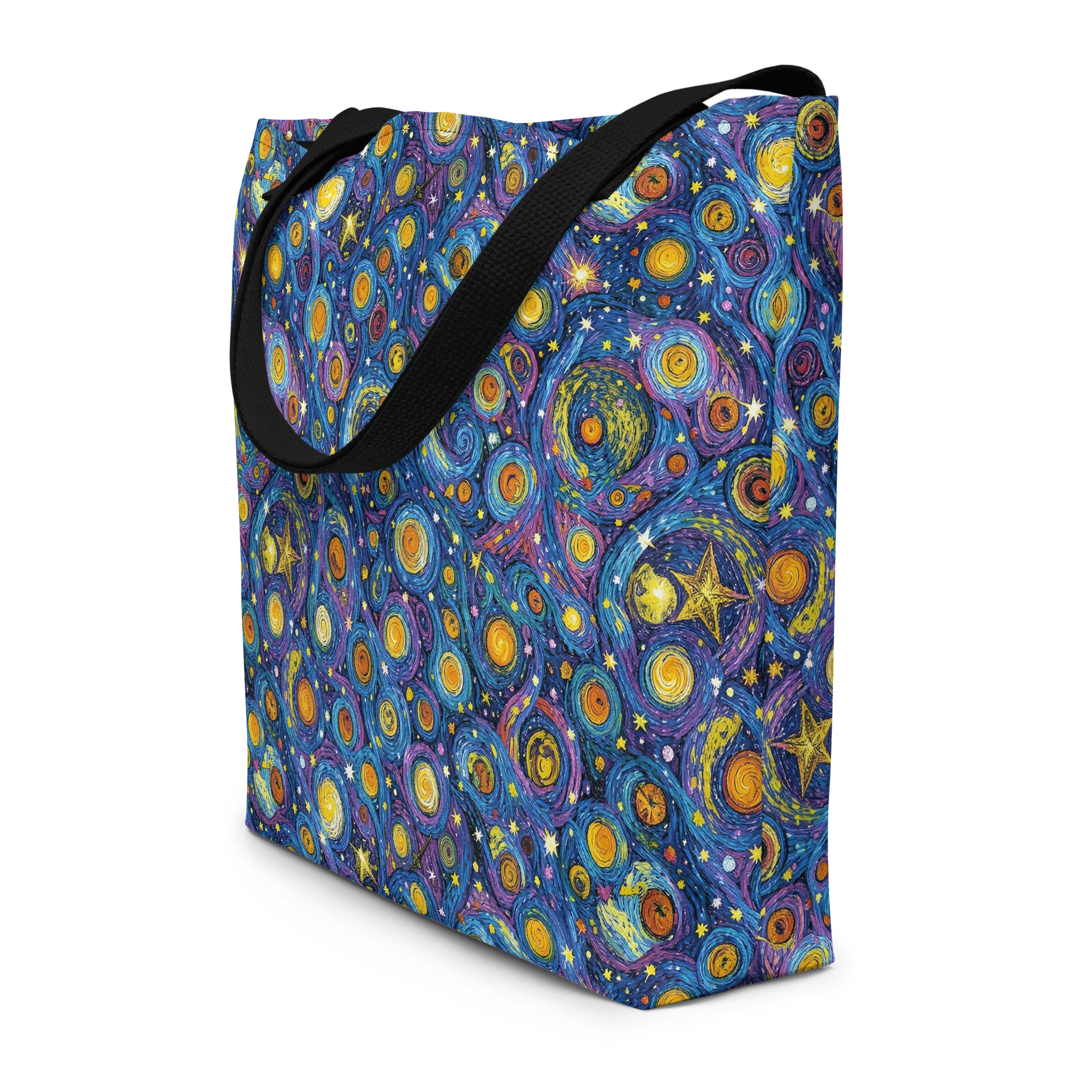 Starry Orbit on Large Tote Bag W/ Pocket — Front