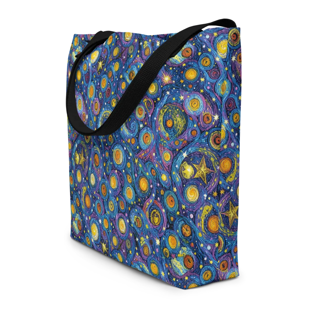 Starry Orbit on Large Tote Bag W/ Pocket — Front