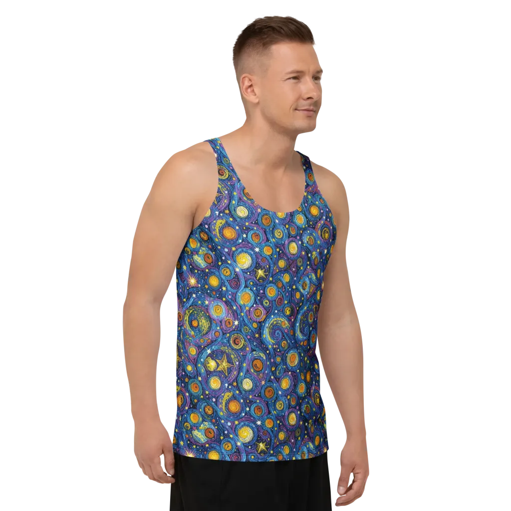 Starry Orbit on Men's Tank Top — Right Front
