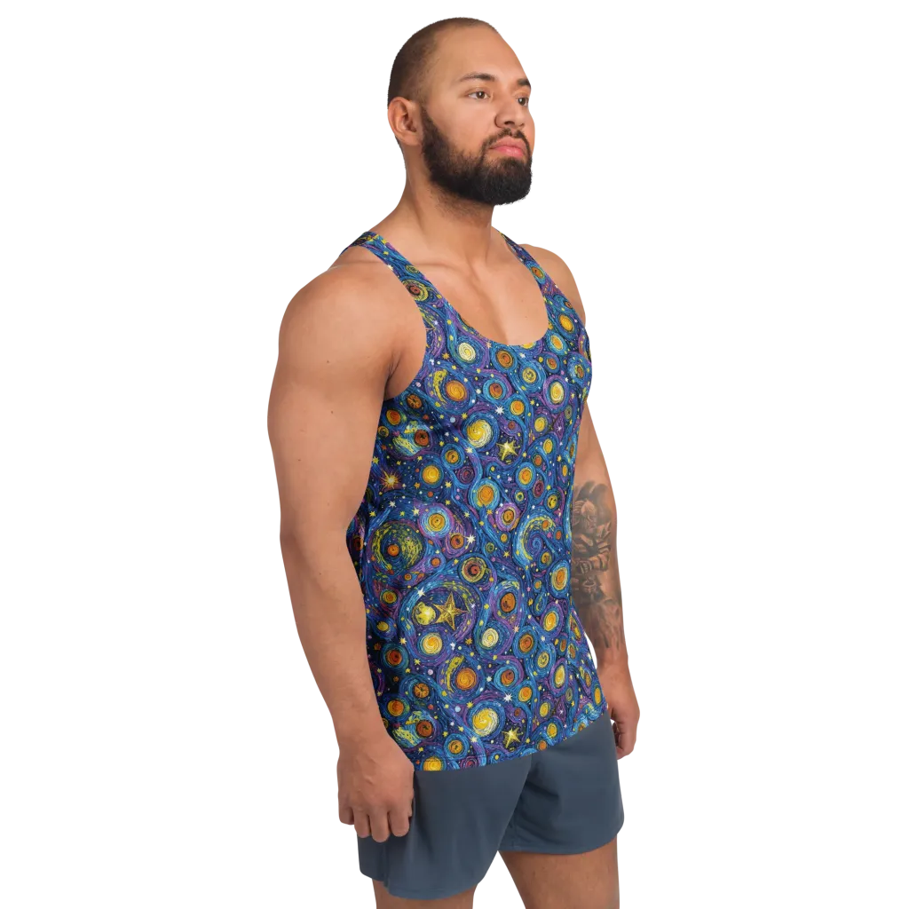 Starry Orbit on Men's Tank Top — Right Front