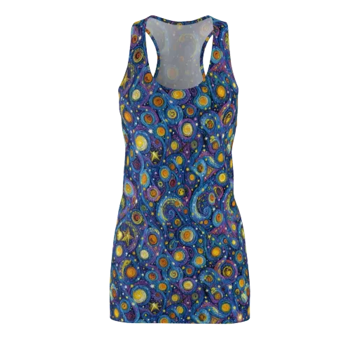Starry Orbit on a Racerback Dress