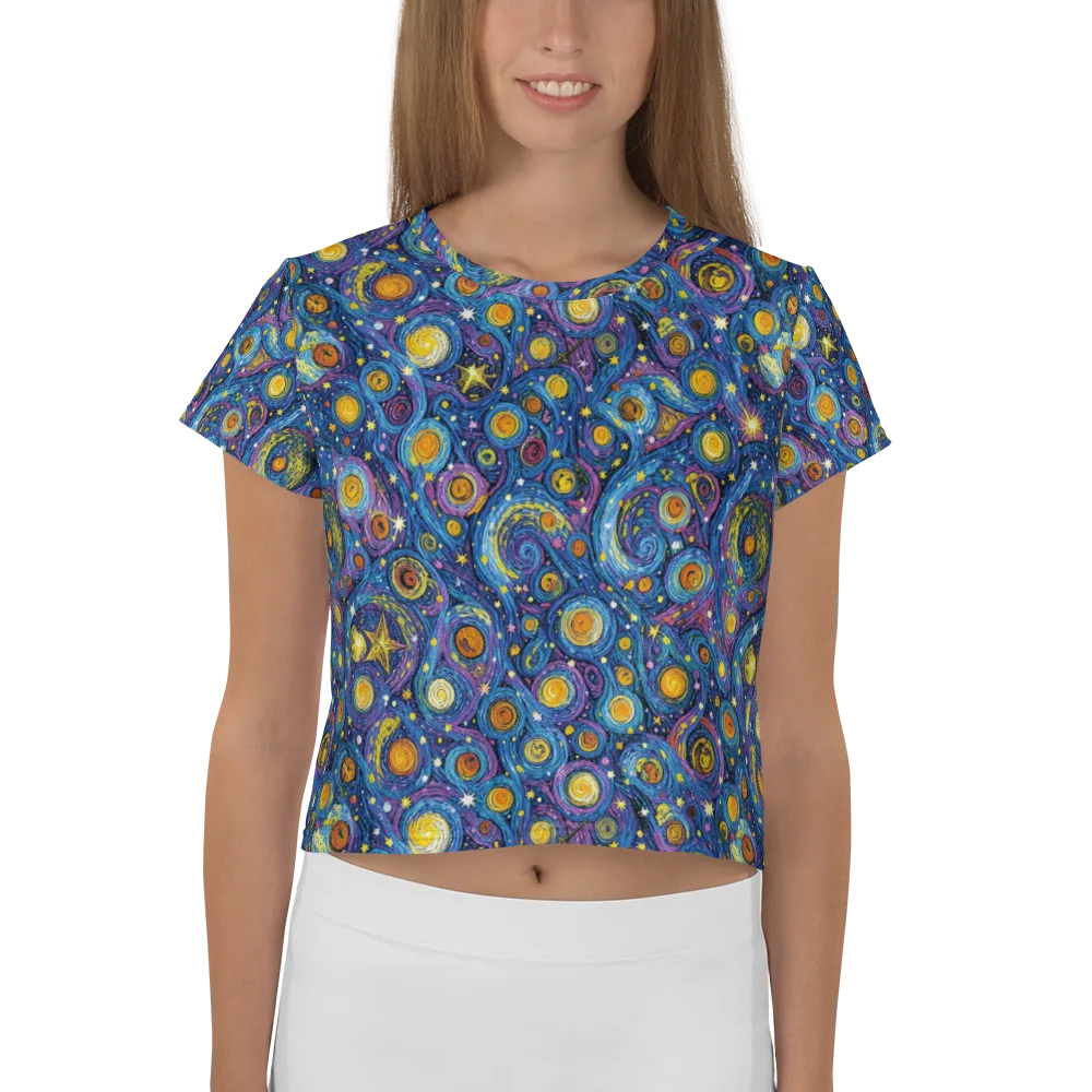 Starry Orbit on Crop Tee — Front