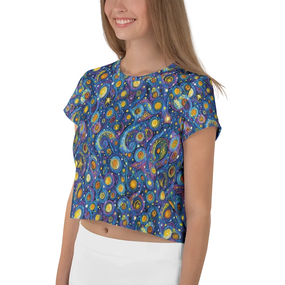 Starry Orbit on Crop Tee — Left
