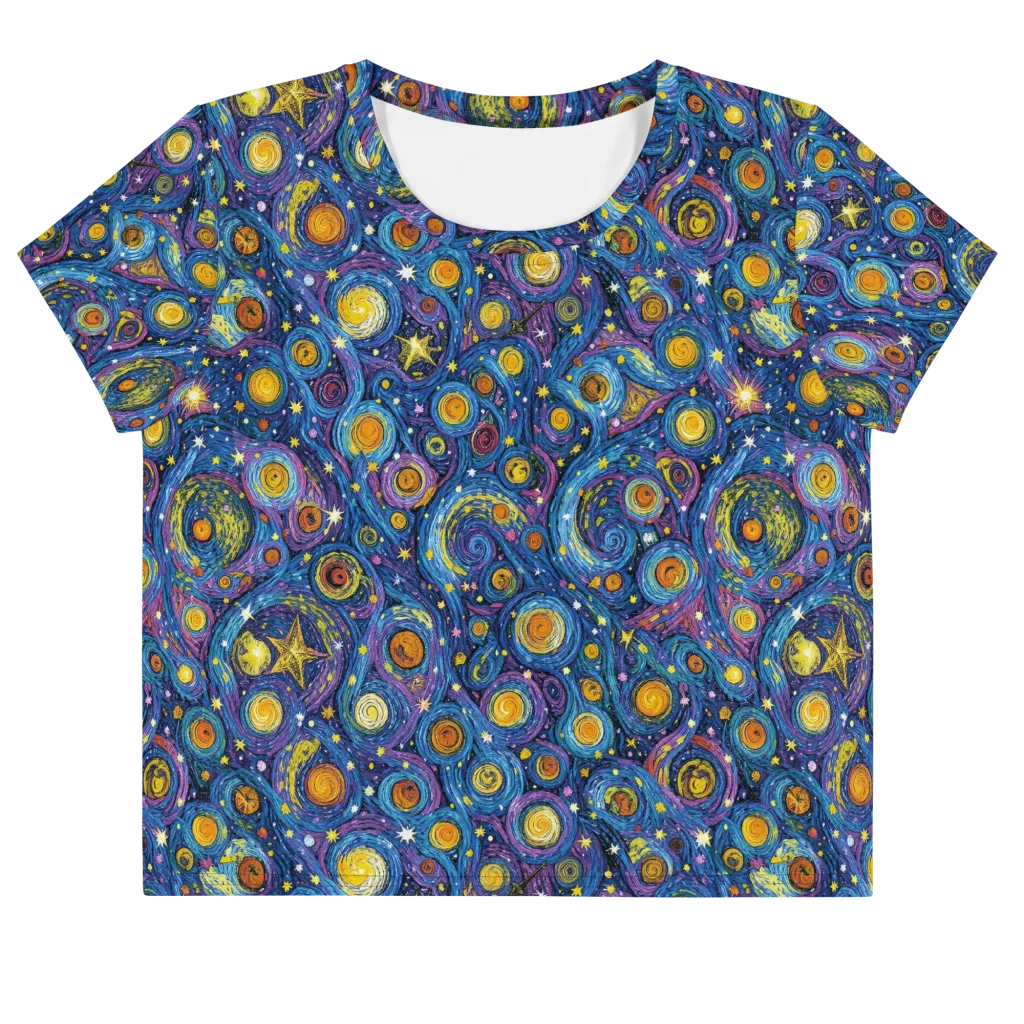 Starry Orbit on Crop Tee — Front