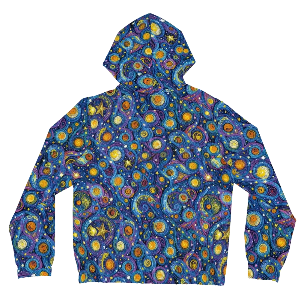 Starry Orbit on Women's Full-Zip Hoodie — Back