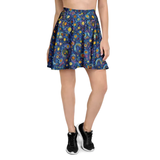 Starry Orbit on a Skater Skirt