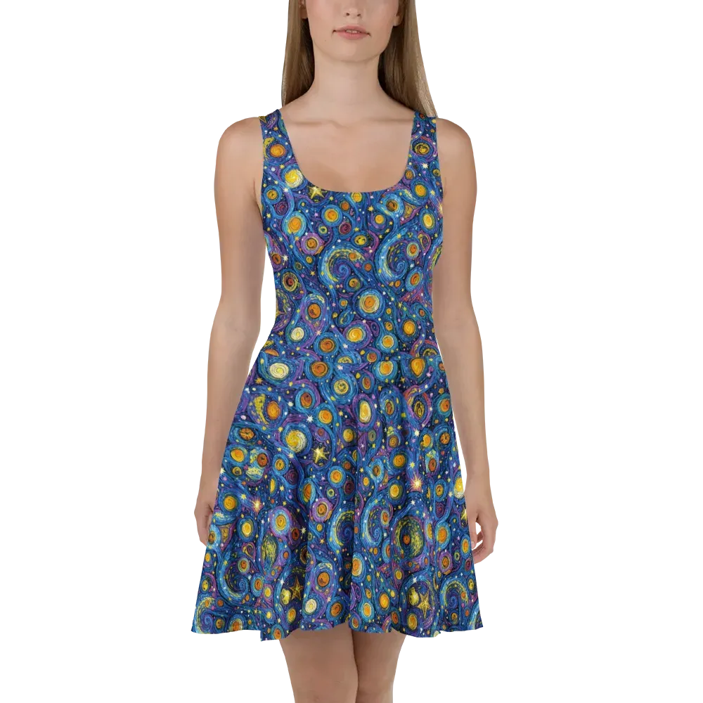 Starry Orbit on Skater Dress — Front