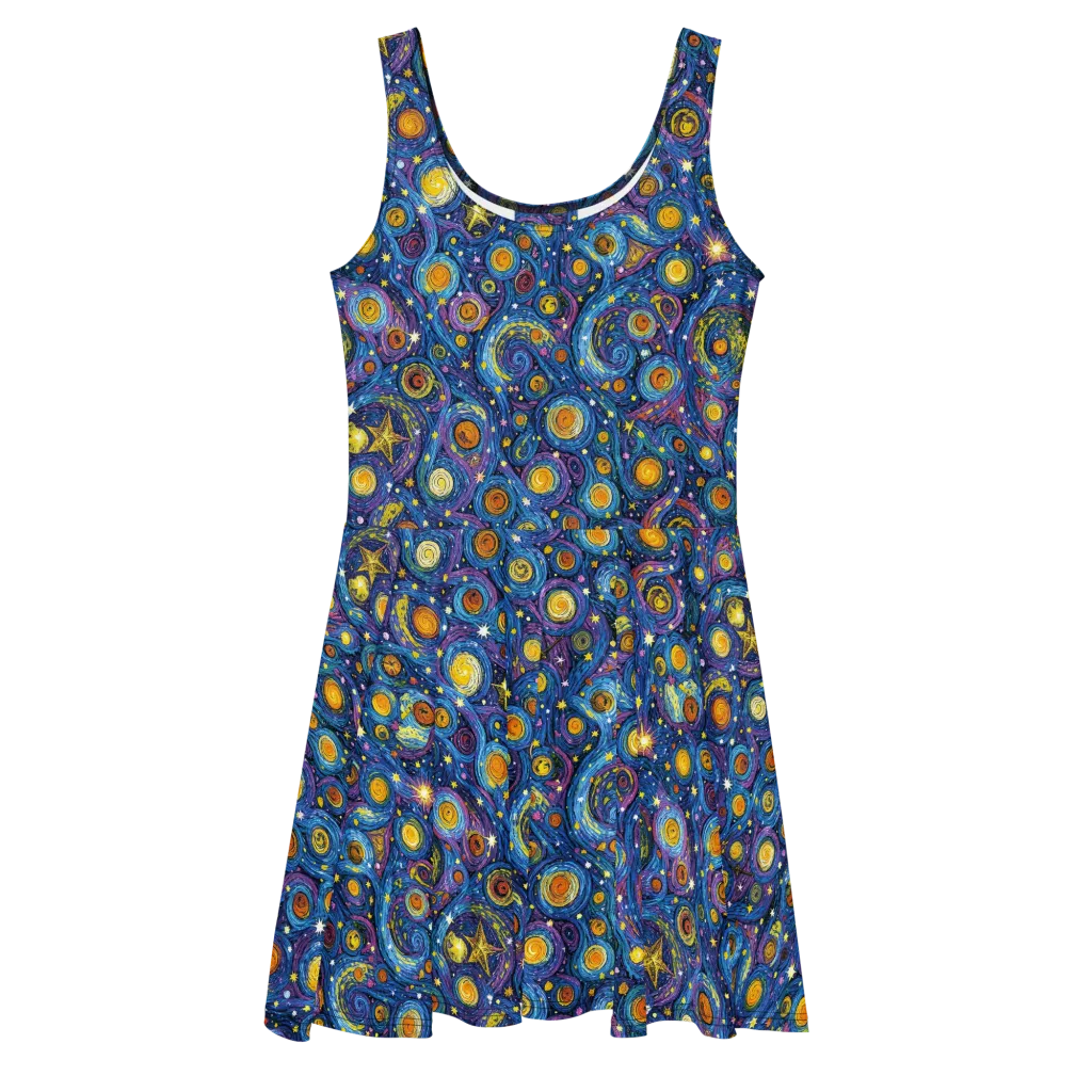 Starry Orbit on Skater Dress — Front