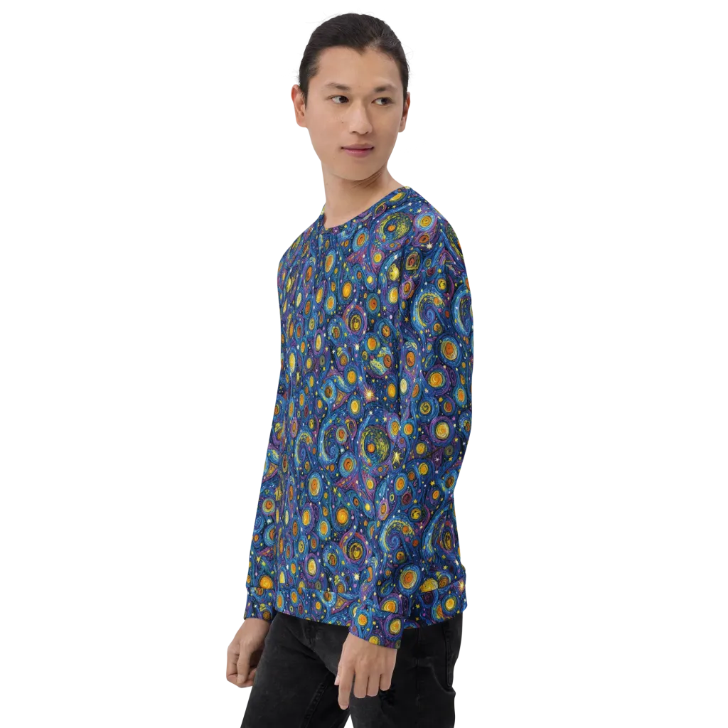 Starry Orbit on Sweatshirt — Left Front