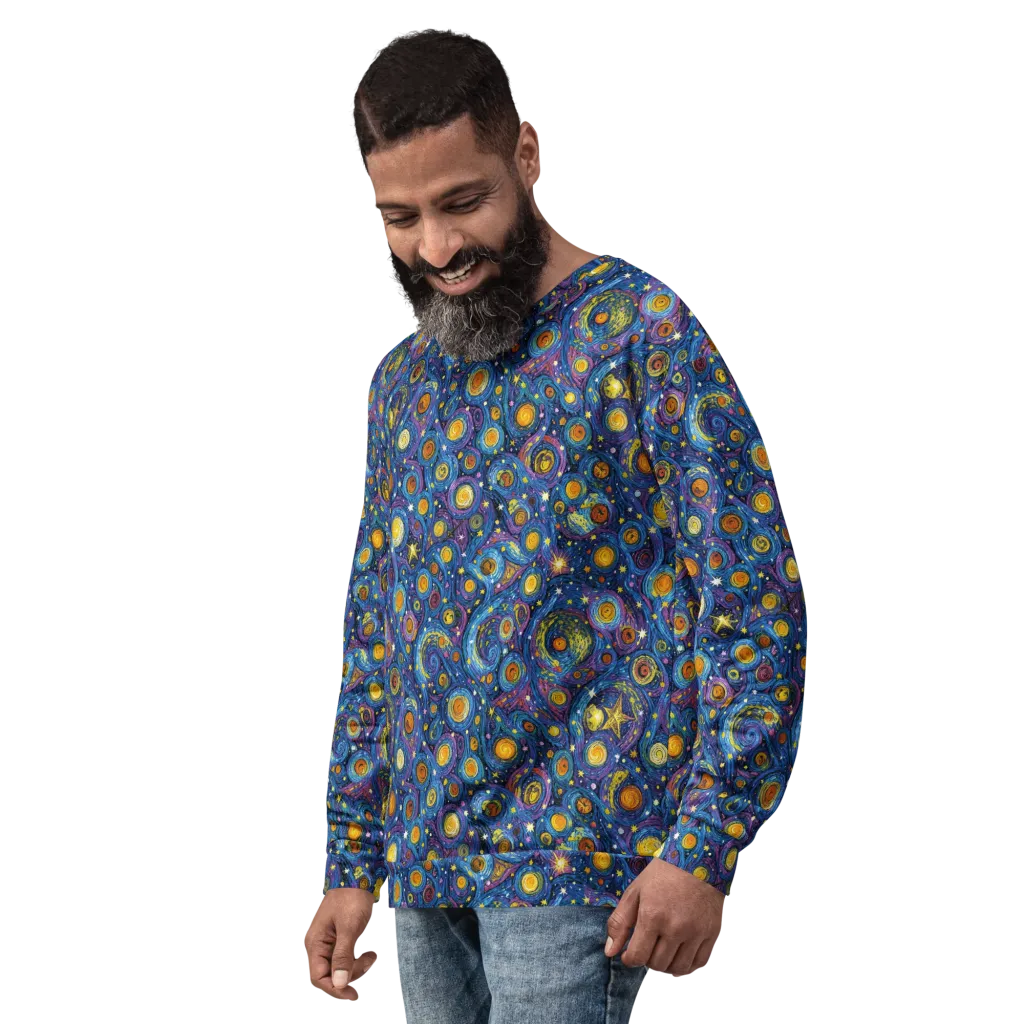 Starry Orbit on Sweatshirt — Left Front