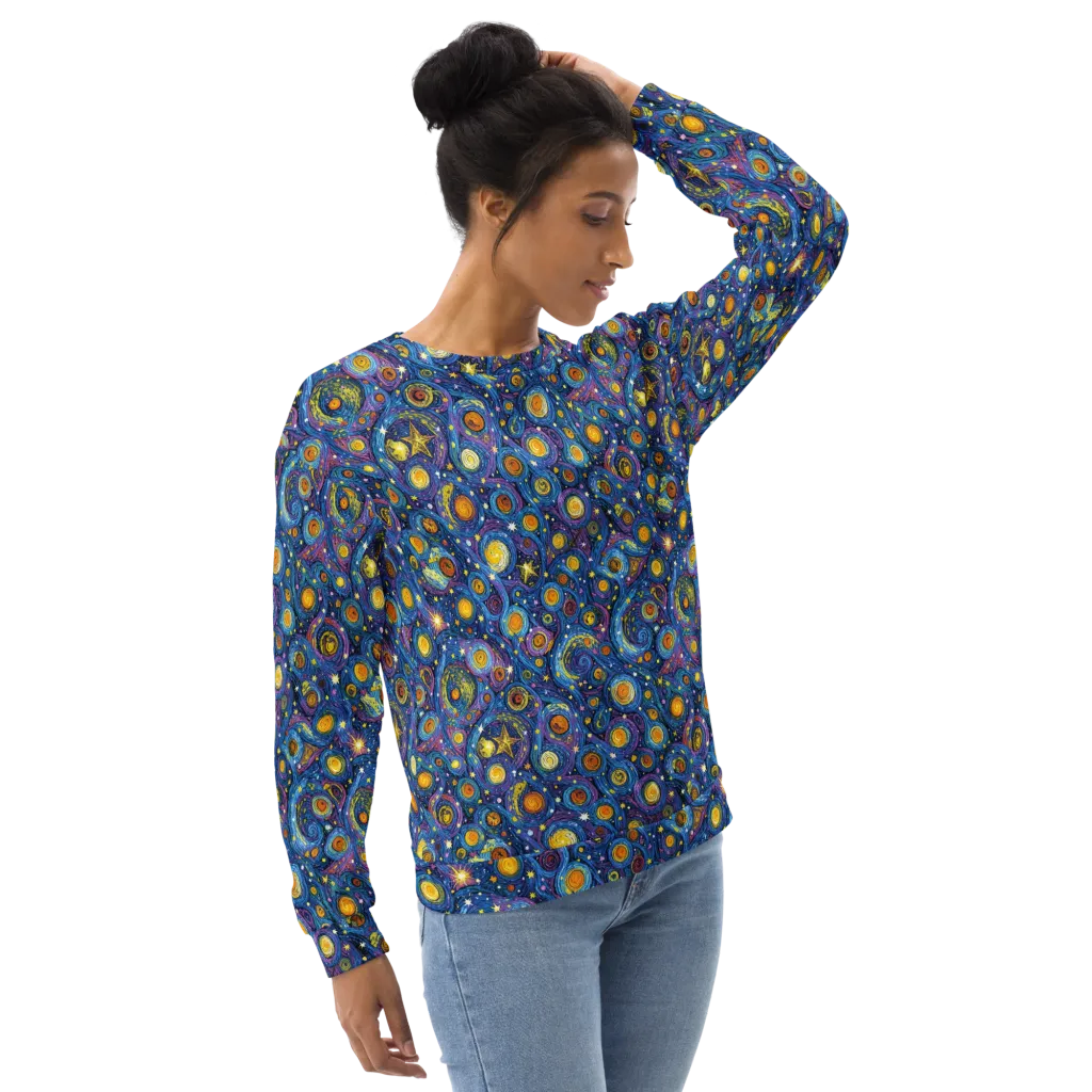 Starry Orbit on Sweatshirt — Right Front
