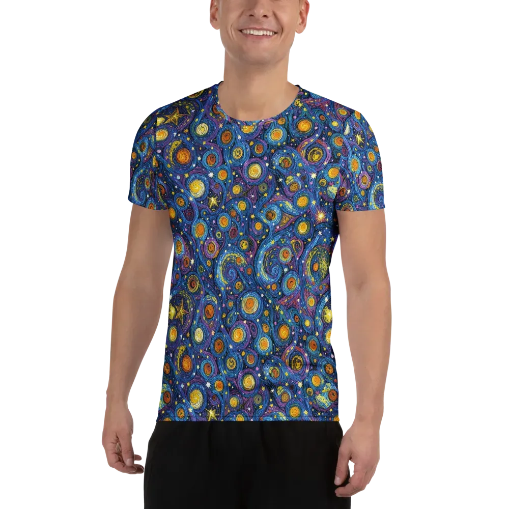 Starry Orbit on Men's Athletic T-Shirt — Front