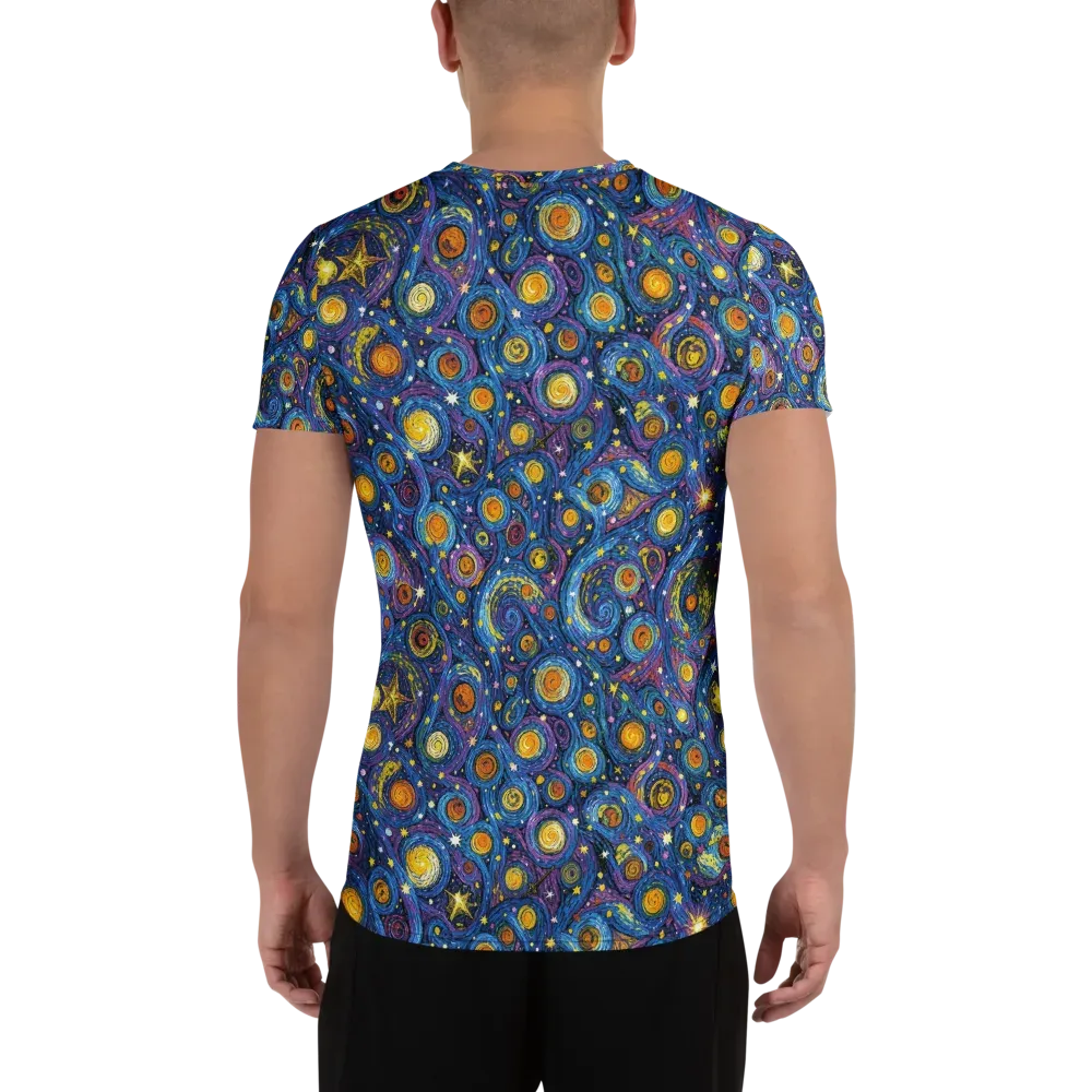 Starry Orbit on Men's Athletic T-Shirt — Back