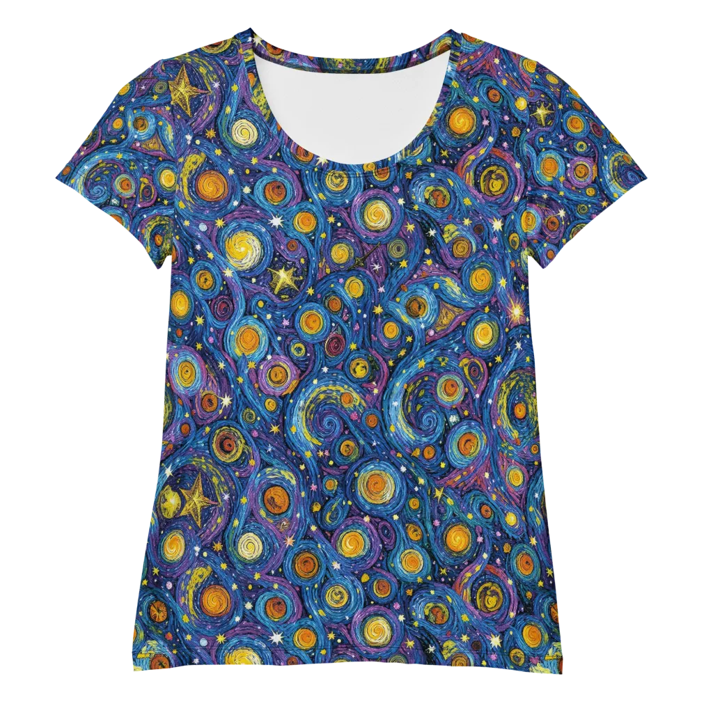 Starry Orbit on Women's Athletic T-Shirt — Front