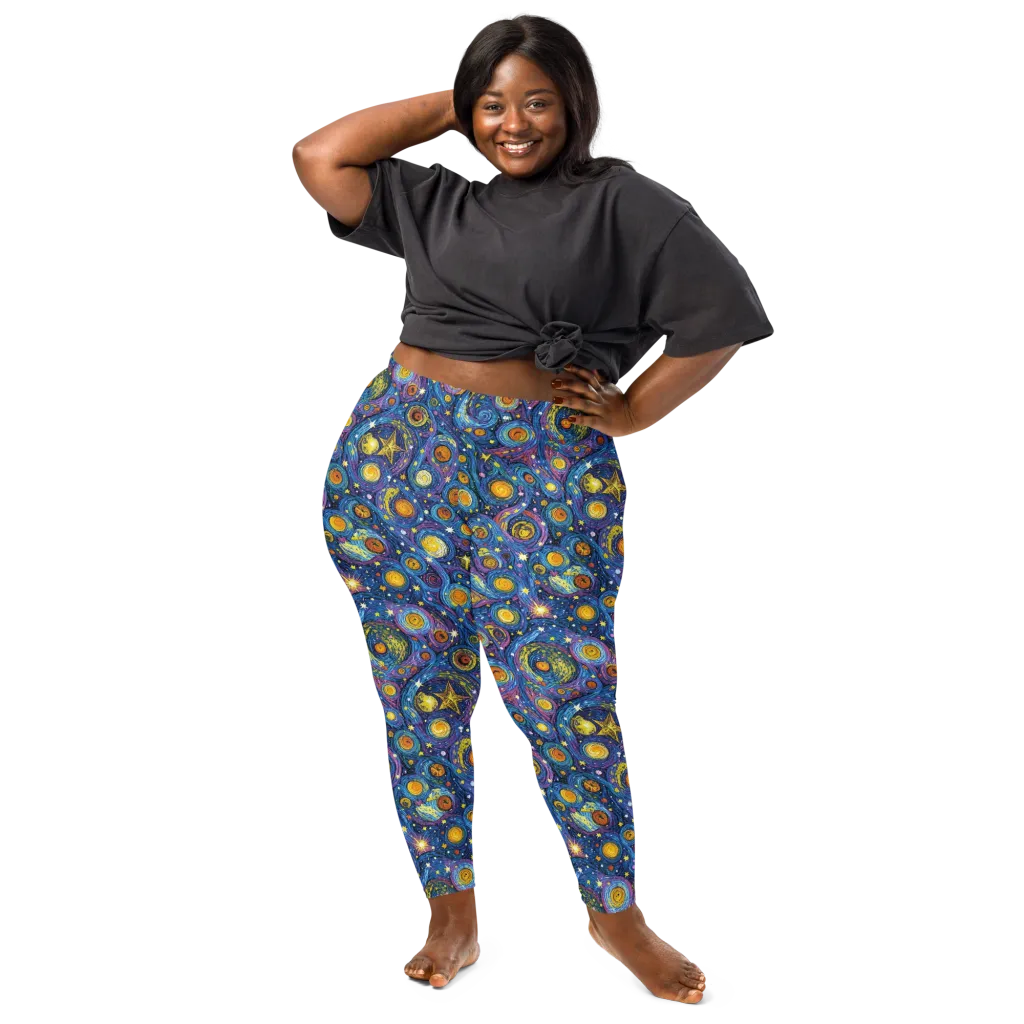 Starry Orbit on Leggings — Front