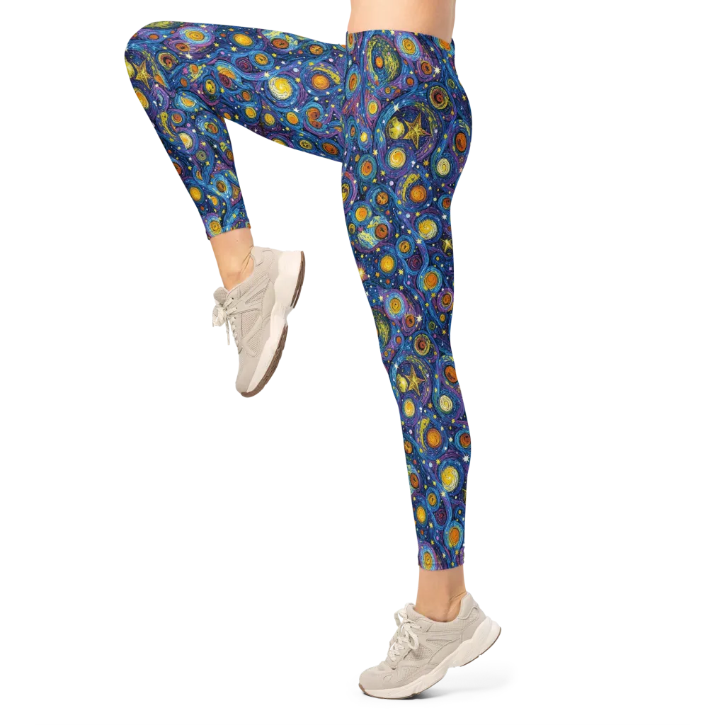 Starry Orbit on Leggings — Left
