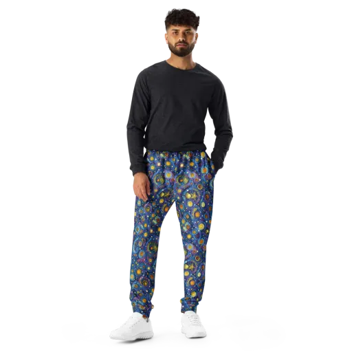 Starry Orbit on a Men's Joggers
