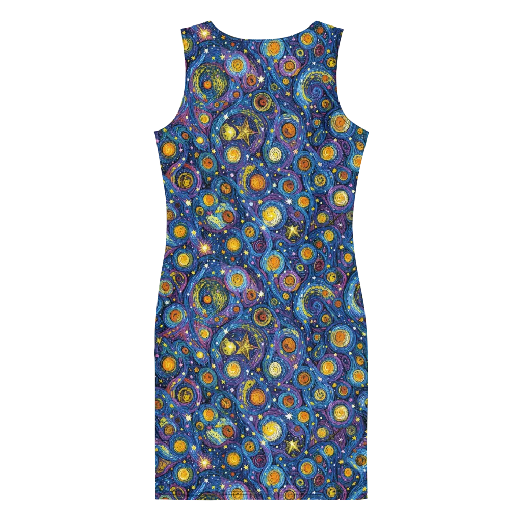 Starry Orbit on Bodycon Dress — Back