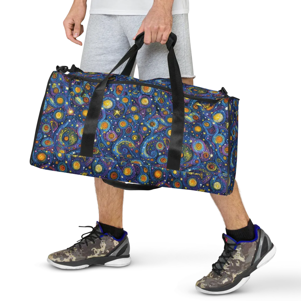 Starry Orbit on Duffle Bag — Front