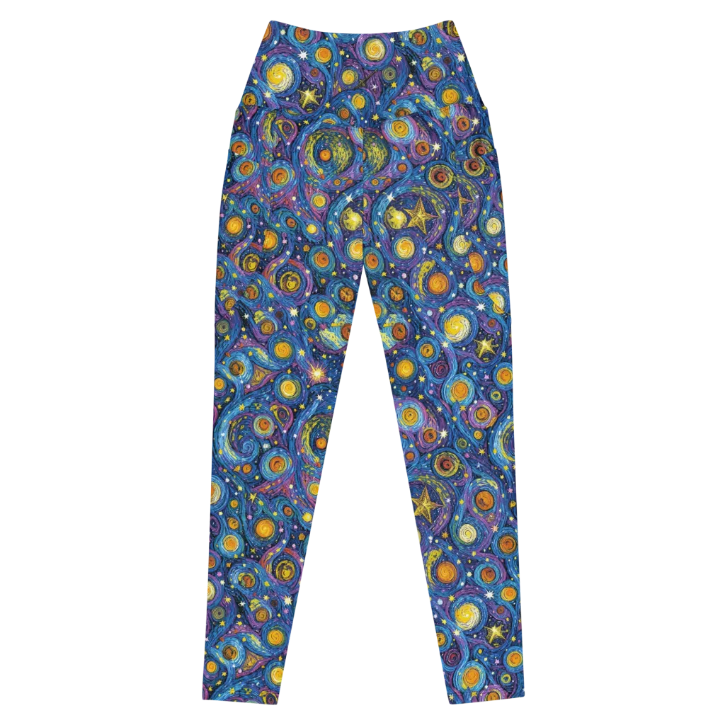 Starry Orbit on Leggings with Pockets — Front
