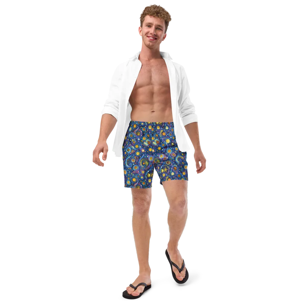 Starry Orbit on Swim Trunks — Front