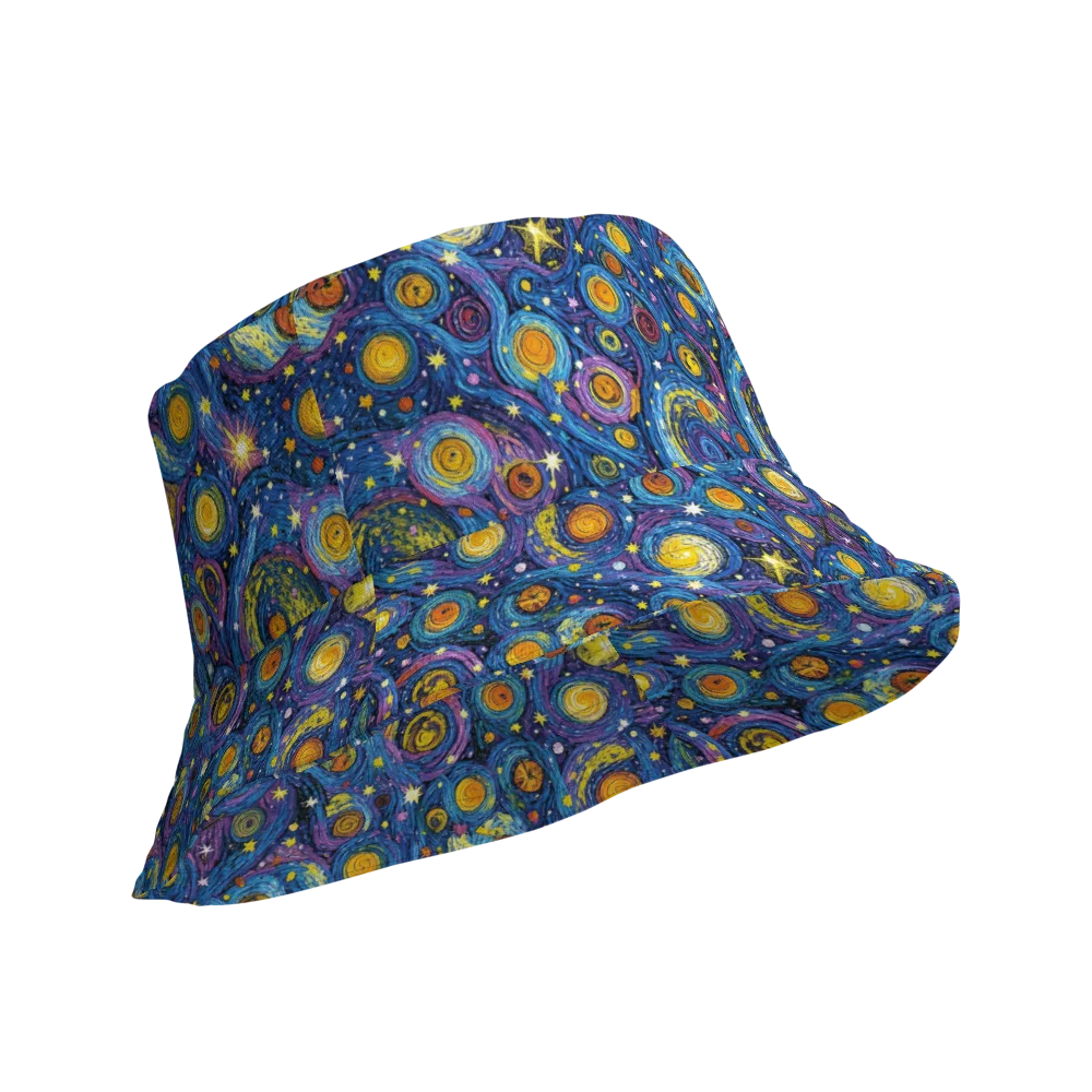 Starry Orbit on Reversible Bucket Hat — Product details Outside