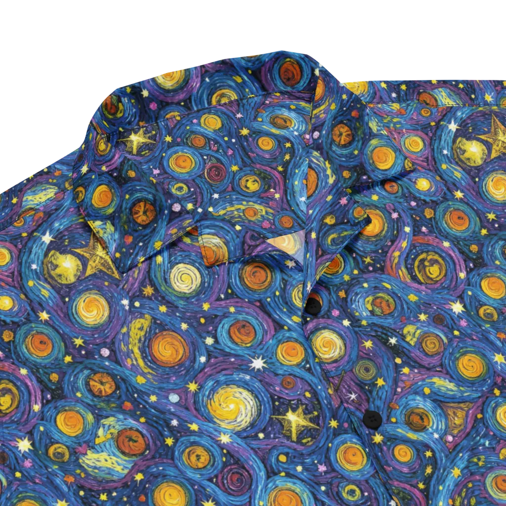 Starry Orbit on Button Shirt — Product details