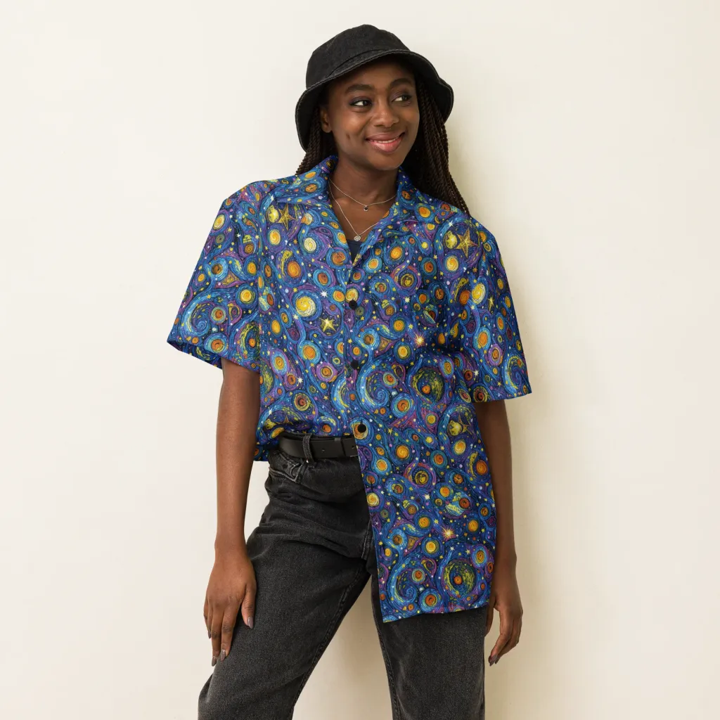 Starry Orbit on Button Shirt — Front