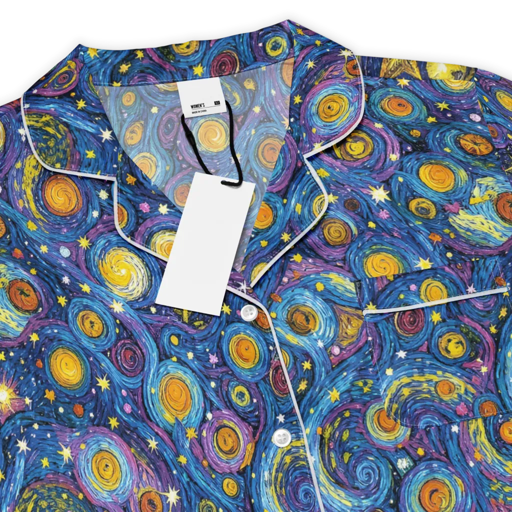Starry Orbit on Women's Short Sleeve Pajama Top — Product details